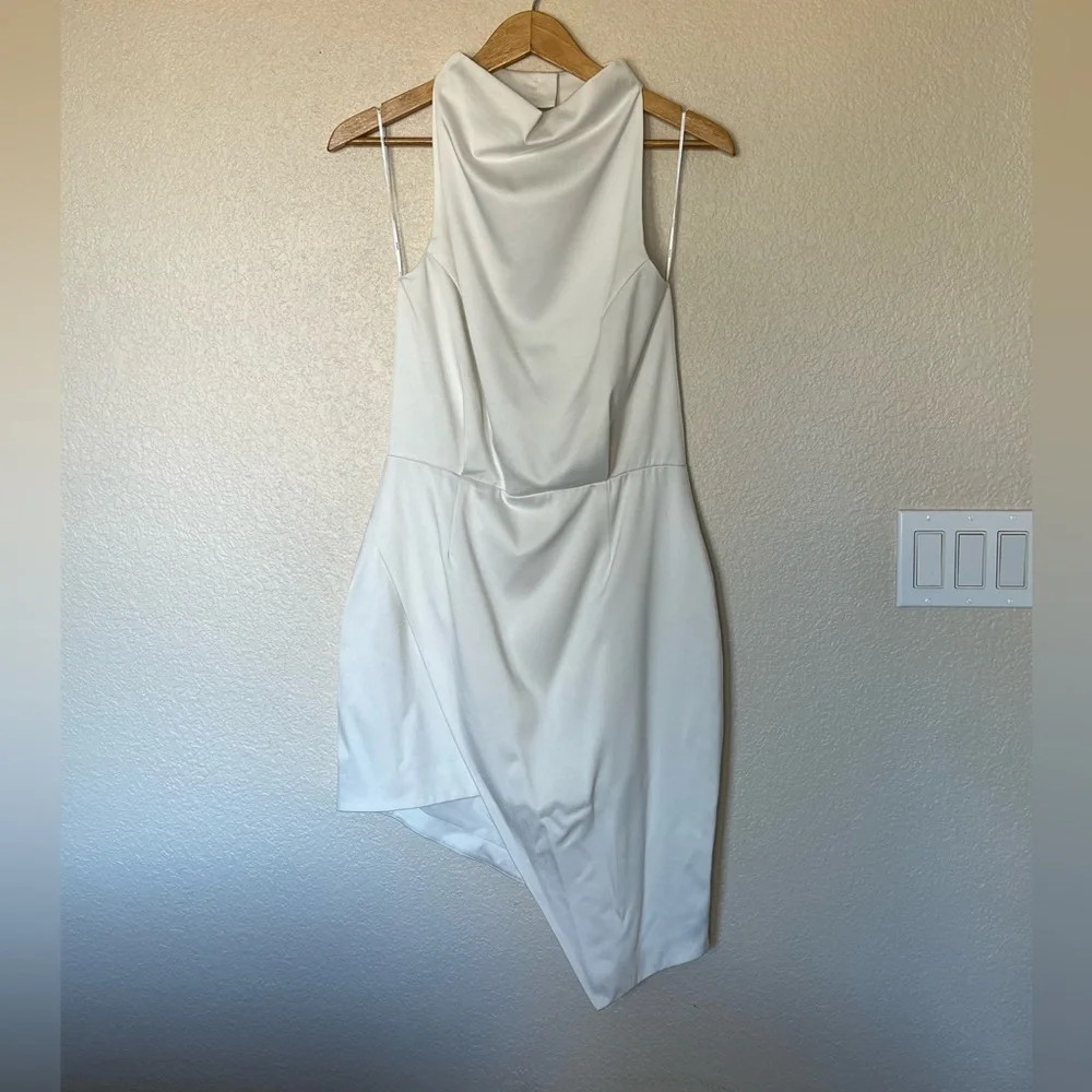 Elliat | Ivory Camo Blouson Halter Dress - Picture 6 of 15